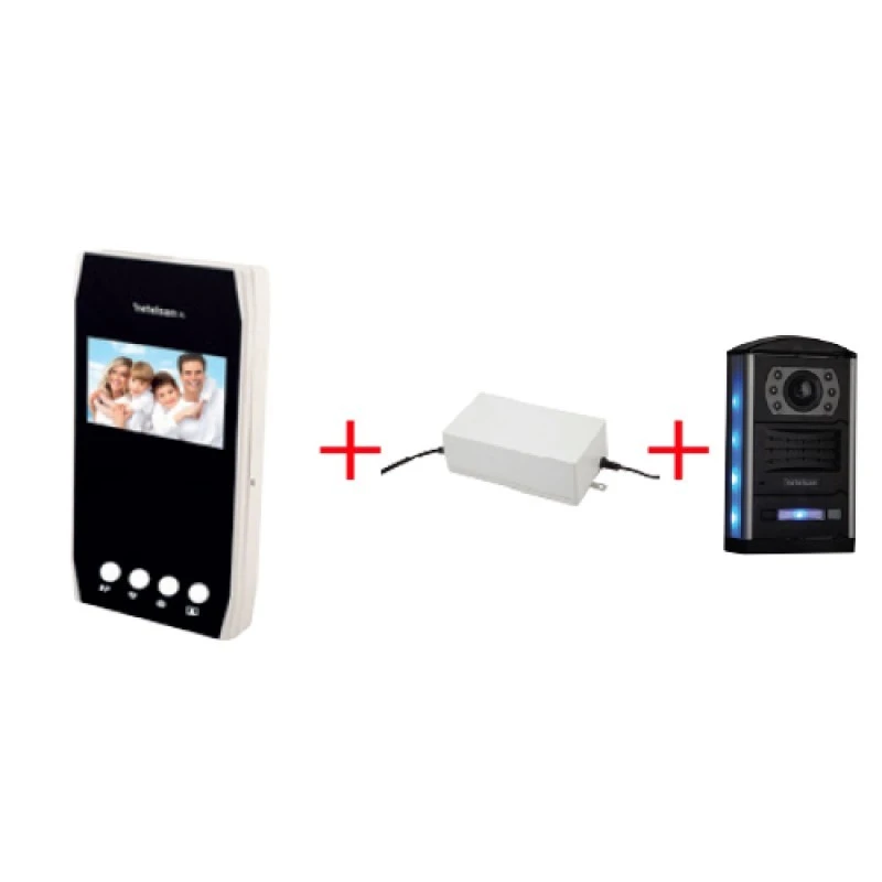 WARRIOR X4.3” Renkli Butonlu LCD Görüntülü Villa Kitler Obsidian(Tekli)